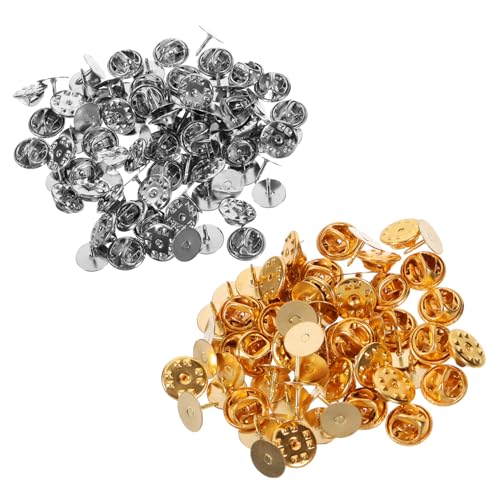 ARTIBETTER 100Sets Locking Pin Backs for Enamel Pins and Safety Backs Craft Accessory for Brooches Hats and DIY Jewelry Making Portable and Lightweight Design