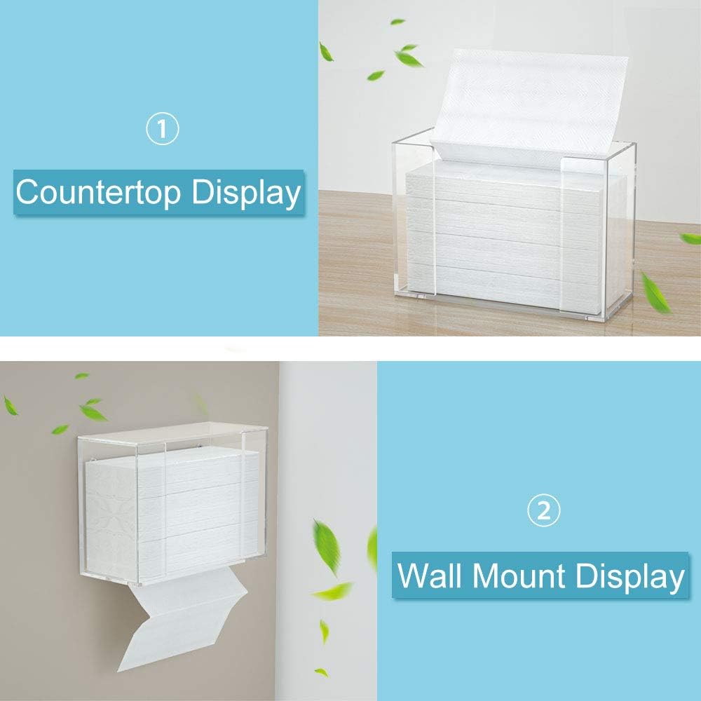 Exсluѕіvе Dіѕсоunt 50% Prісе HIIMIEI Acrylic Paper Towel Dispenser Wall Mount or Countertop for Multi-Fold Paper Towel,C-Fold, Zfold, Tri fold Hand Towel Holder, 4 Inch Width x 9.7 Inch Length x 6.5 Inch Height 50% оƒƒ Dіѕсоunt HIIMIEI Acrylic Paper Towel Dispenser Wall Mount or Countertop for Multi-Fold Paper Towel,C-Fold, Zfold, Tri fold Hand Towel Holder, 4 Inch Width x 9.7 Inch Length x 6.5 Inch Height