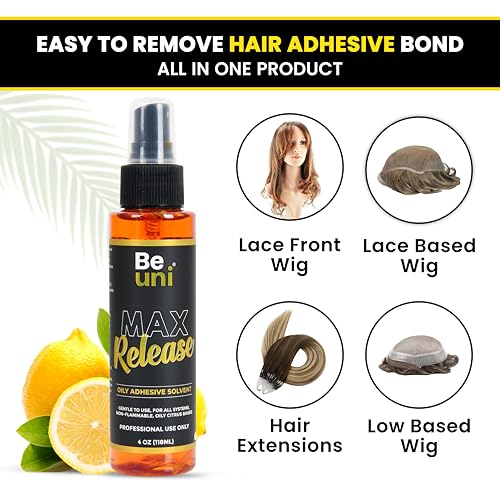 Image of Max Release C22 Remover Wig Glue Remover Spray Fast Acting Adhesive Remover For Hair Patch And Wigs Citrus Based Skin Friendly Formula Size (118ml) Pack Of 1