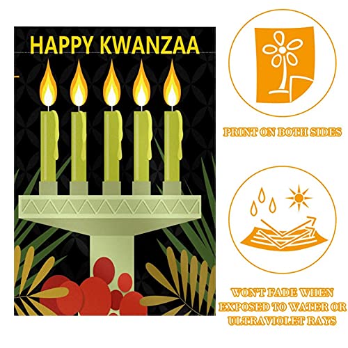Drapeau de jardin Kwanzaa double face en textile premium haute densité - 2