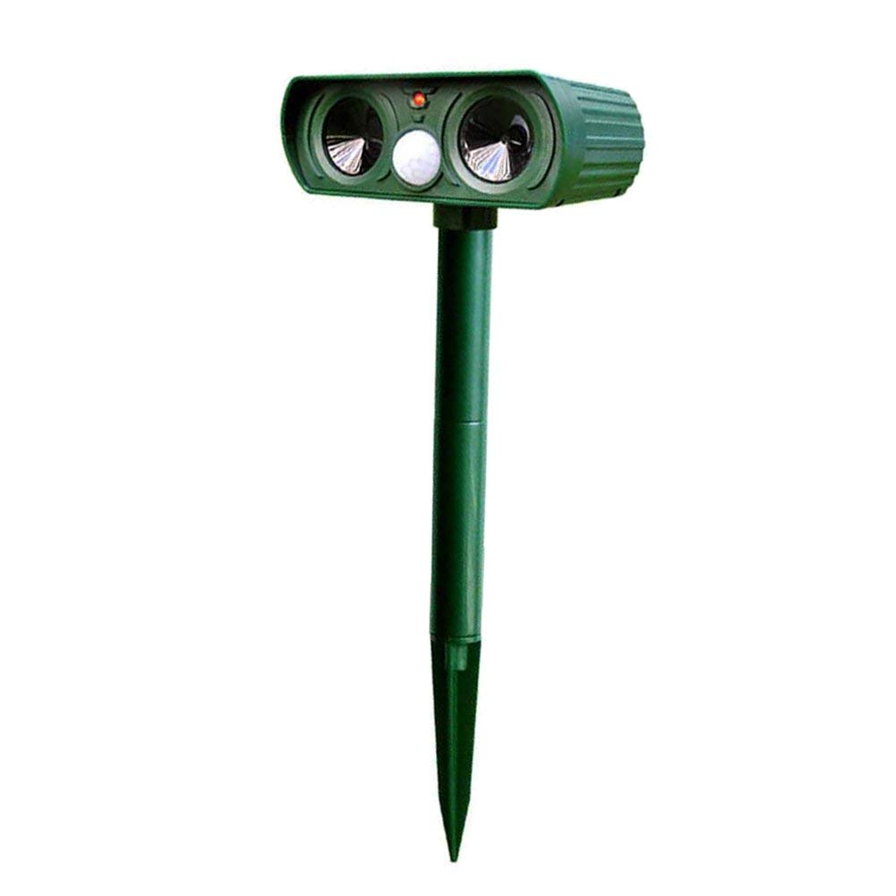 Energía Solar Ultrasonidos Plagas Repelente de Animales Cargador de jardín Gato Perro Impermeable Scarer Control Granja Jardín Jardín Repelente para Gatos Perros Pájaros Mofetas (Estilo 1)