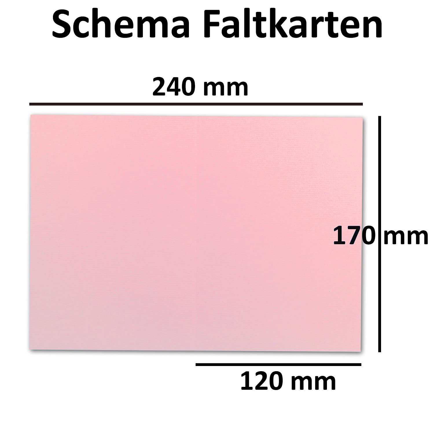 250 x pakiet kart z wyściełanymi kopertami - żebrowane - DIN A6/C6 - różowe - 10,5 x 14,8 cm - klejenie na mokro - nowy papier