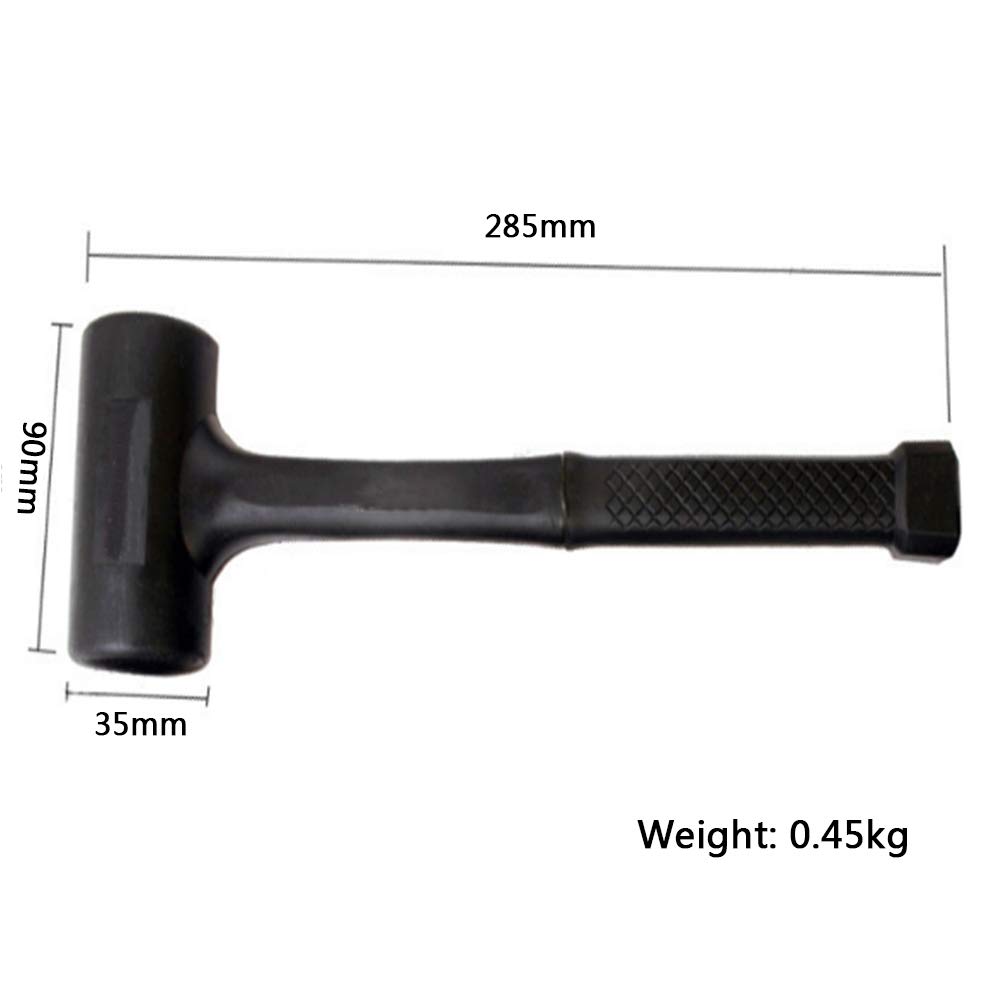 MAXPOWER Hammer-Marteau à Coup Mort De 5 Lb - Maillet En Caoutchouc Résistant Aux Chocs - Orange
