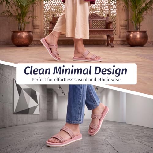 Image of YOHO Indiglo Stylish & Comfortable Flats for Women | Lightweight, Anti-Skid, Orthopedic, Cushioned Footpharma Footbed, Casual & Fashionable for Everyday Use