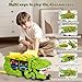 Dinosaur Truck Toys for Kids 3 4 5 6 7 Years Old, Upgraded 12 Die-Cast Cars Dinosaur Transporter Race Track Set, Transform into Stomping Dino, Toddler Car Toys, Birthday Gifts for Boys 2-4 3-5-7