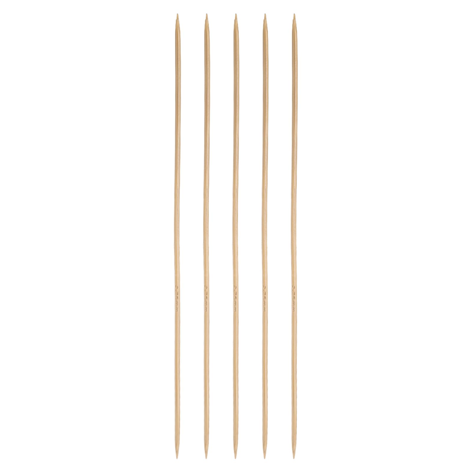 HARFINGTON 5 agujas de tejer de bambú de doble punta, tamaño US 2 (2.75 mm), carbonizadas de 20 cm, rectas, para hilo de tejer creativo hecho a mano