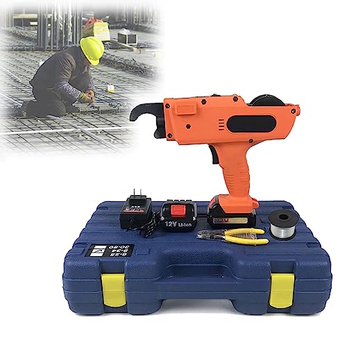 Electric Rebar Tying Machine with Rechargeable Battery and Carrying Case for Reinforcing Steel Strapping