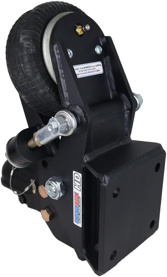 Shocker HD 20K Air Trailer Tongue Mount with Wallace 2-5/16" Ball Coupler, 4 Bolt Flat Plate Mount