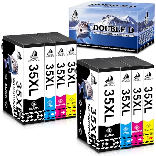 DOUBLE D 35XL Ink Cartridges Compatible for Epson 35XL 35 XL 35 ink cartridges multipack Replacement for Epson WorkForce Pro WF-4720DWF WF-4725DWF WF-4730DTWF WF-4730DWF WF-4740DTWF WF-4740DWF Printer