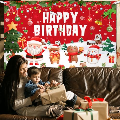 Fondo rojo para cumpleaños y Navidad 7x5 pies miniatura 7