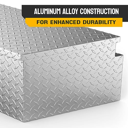 Tuffiom 39 Inch Aluminum Truck Trailer Tongue Tool Box With Lock & Keys, Diamond Plate Storage Organizer Toolbox For Pickup Truck Bed thumb #2