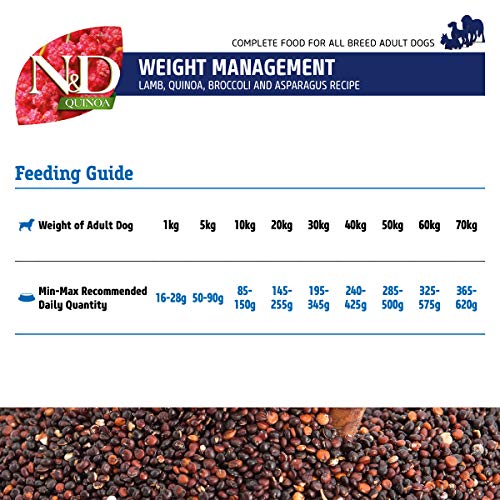 Farmina N&D Quinoa Pellets Hundefutter (Trockenfutter, mit hochwertigen Vitaminen und natürliche Antioxidantien, ohne Mais, Zutaten: Lamm, Portionsgröße: 7 kg)