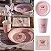 Produktbild Like a Girl-wir lieben Hochzeiten Party-Set Princesse, 56 Teile Dekoset Geburtstag Prinzessin Set Partygeschirr Pappteller Pappbecher Servietten