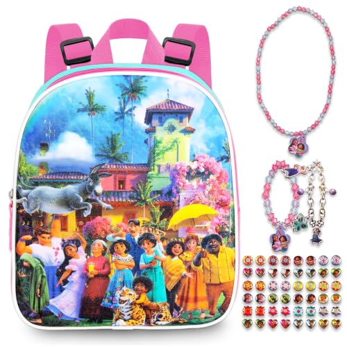 Disney Encanto Gift Set for Girls - Bundle with Encanto Mini Backpack Plus Encanto Jewelry Set with Necklace, Bracelet, and More Accessories | Encanto Birthday Gifts