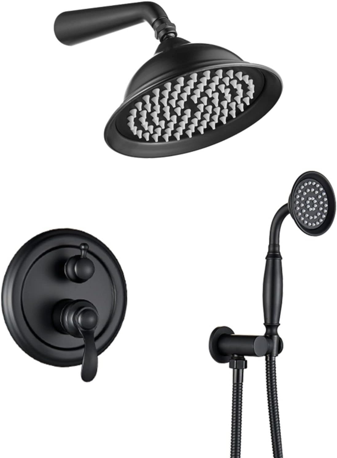Ensemble de robinet de douche antique encastré haute pression