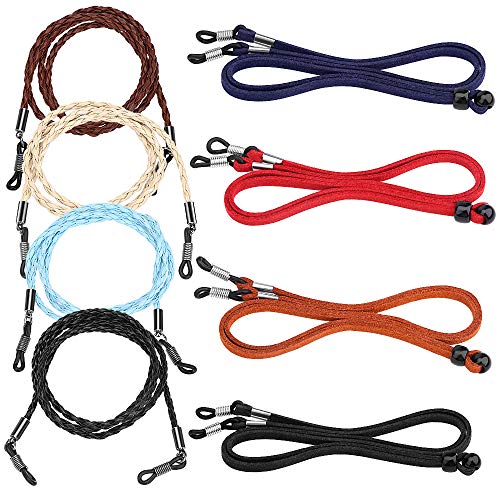 Eyeglass Chains, Senignol 4+4 Pieces Two Styles Adjustable Eyeglasses Retainer Strap Safety Eyewear