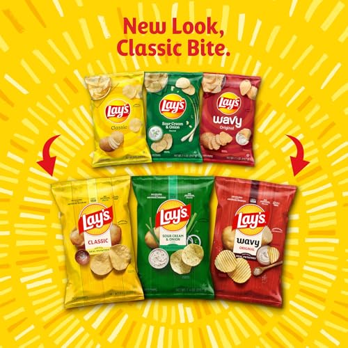 Lay's Potato Chips, Classic Chips Variety Pack, 1 Ounce (Pack of 40)