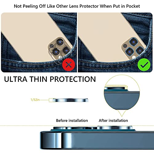 Image of Skinomi Camera Lens Protector Compatible with iPhone 14 plus [Anti-Scratch] Premium Tempered Glass Film Aluminum Alloy Lens Ring Cover,Silver