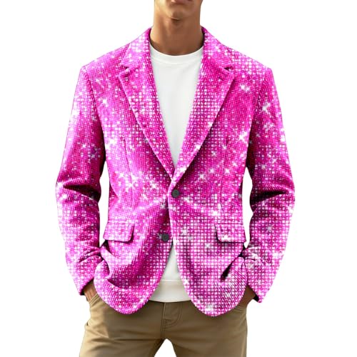 Veste en velours côtelé de style carnaval aux finitions paillettes haut de gamme en taille XXL