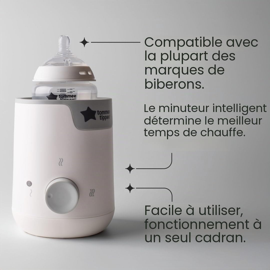 Tommee Tippee 3-in-1 Advanced Electric Bottle and Food Pouch Warmer, Warms Feeds Fast, White