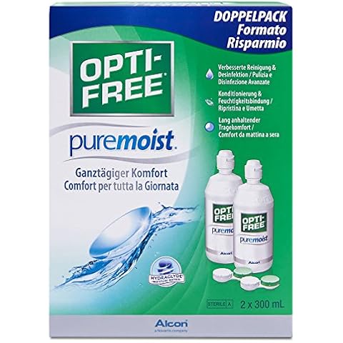 OPTI-FREE PureMoist Contact Lens Solution, 300ml, Economy Pack - Pack of 2 Cover