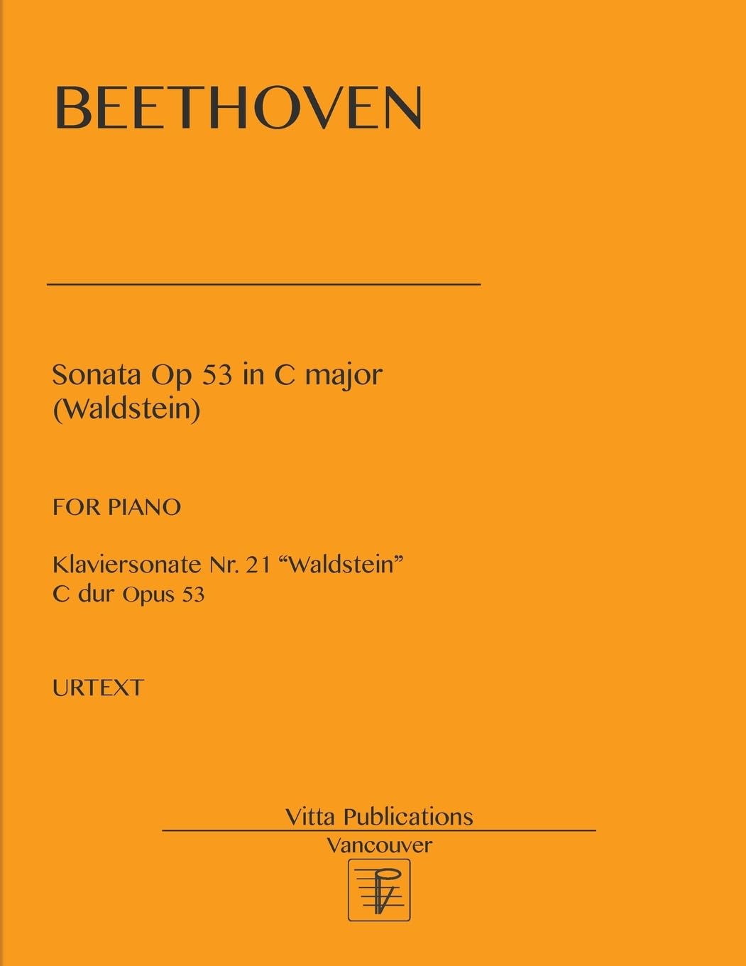 Sonata op 53 in C major: Waldstein. Urtext