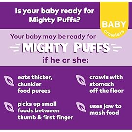 Plum Organics Mighty Puffs Organic Baby Food - Two Flavor Variety Pack - 1.85 oz Canister (Pack of 6) - Ancient Grains and Chickpea Snacks