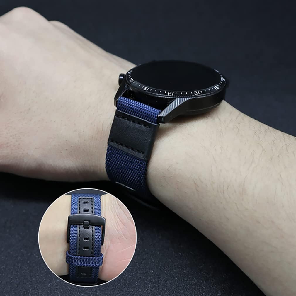 Nylon Quick Release Watch Bands,Replacement Canvas Fabric Sport Strap,20/22/24mm Military Style Wristband for Men Women Watch Bracelet,Stainless Steel Black Buckle - Image 7