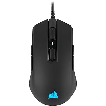 Corsair M55 RGB PRO, Ambidextrous Multi-Grip Optical Gaming Mouse (12400 DPI Optical Sensor, Lightweight, 8 Programmable Buttons, RGB Multi-Colour Backlighting) - Black