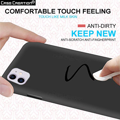 Image of Case Creation Luxurious OG Series for Apple iPhone 11 Case Cover,Anti-Dirty Slim Case Frosted Matte Cute Candy TPU Raised Bezel (Splash of Color) Back Cover for iPhone 11 -Black