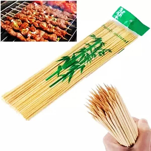 KTM Group Natural Bamboo Skewers Sticks Barbeque Stick for, Microwave