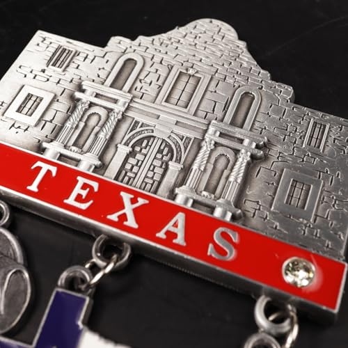 Imán decorativo San Antonio Alamo de metal, 3.5 pulgadas miniatura 5