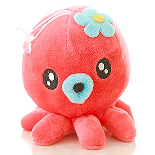 ZooooM タコ 蛸 モチーフ デザイン クッション 枕 人形 プレゼント ぬいぐるみ まくら (レッド) ZM-CS3784-RD