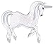 Produktbild Weißes Einhorn Pferd Aufnäher Bügelbild Größe 10,4 x 8,6 cm
