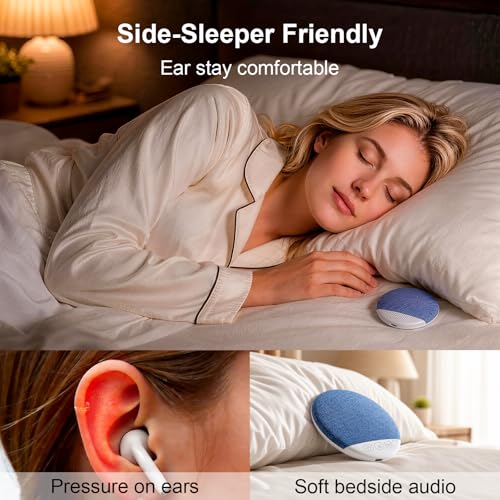 Under Pillow Sleep Speaker, Bluetooth 5.4 Pillow Speaker with Built-in White Noise, Ultra-Thin Fabric Covered Wireless Sleep Speaker with Auto-Off Timer,Personal Sound Bar for Side Sleepers — view 4