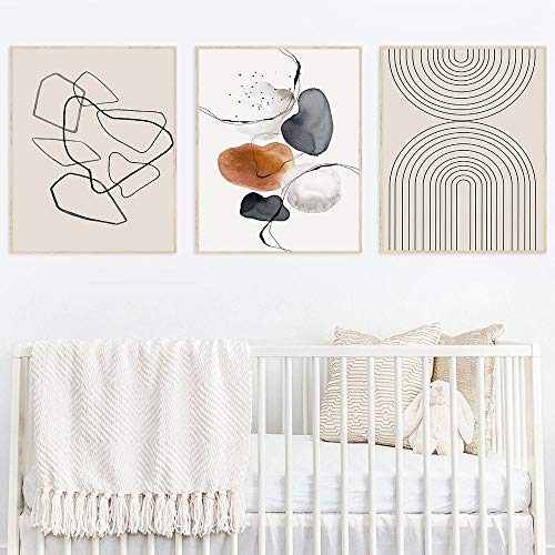 VVSUN Cuadro de Lienzo Abstracto Cartel Minimalista Arte de Pared impresión nórdica Cuadro de Pared Moderno para Sala de Estar decoración del hogar 40X50cm 16x20inchx3 sin Marco Cover