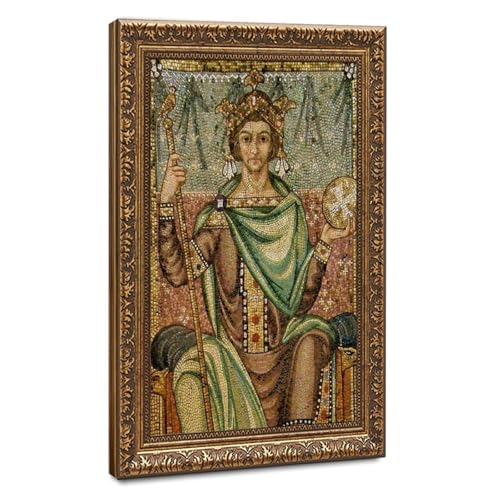 Impression toile Saint Henri II avec cadre cadeau idéal d'art historique 50cm