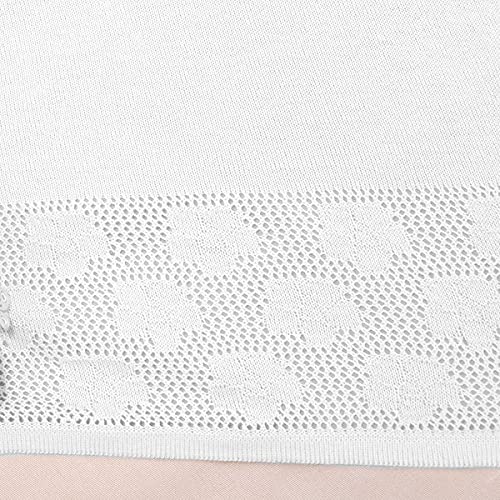 Saída de Maternidade Fofinho Vestido e Manta Tricô Branco