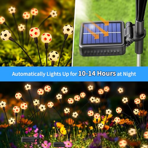 Image of ASMAD Solar Lights Outdoor Waterproof 8 Pack, FIFA World Cup 2026 Outdoor Lights, Soccer Ball Light, World Cup Decorations for Patio Garden Outdoor Decor, Gifts for Women, Gifts for Men