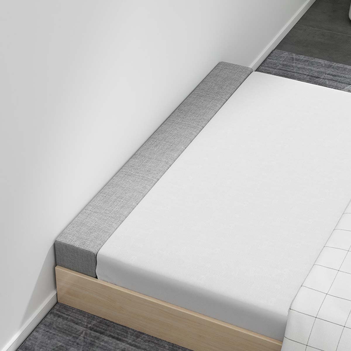 Cuscino per Ponte Letto Monbaer, Dimensioni Personalizzate, Imbottitura in Schiuma per Ponte Materasso, Cuscino per Testata Lungo, Schienale per Chiudere lo Spazio tra Materasso e Testata o Parete