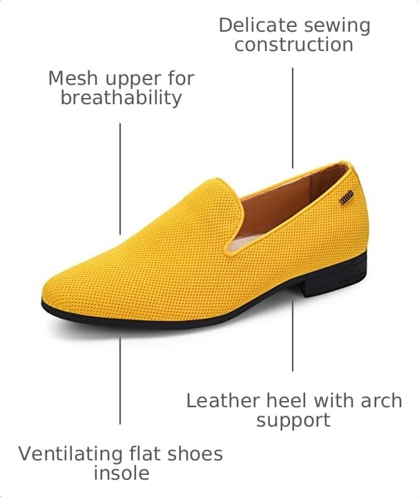 Image of UUBARIS Mens Dress Loafers Tuxedo Suit Slip on Shoes