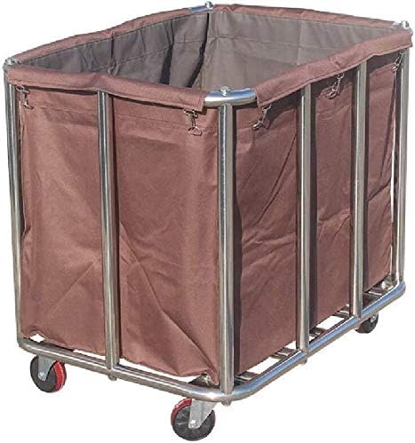 Commercial Laundry Cart with Wheels Waterproof Laundry Bag Cleaning Service Trolley Heavy-Duty Rolling Laundry Cart for Easy Transport and Nization