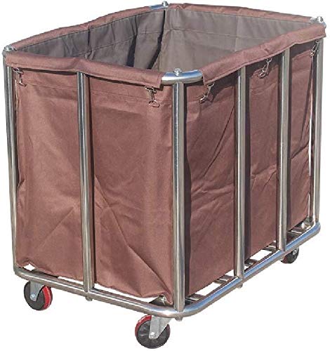 Carrito de servicio de recolección de limpieza con ruedas y bolsa