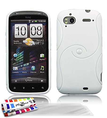 ORIGINAL Le S Premium Flexible Shell Case with 3 Ultra Clear Screen Protectors for HTC Sensation - White