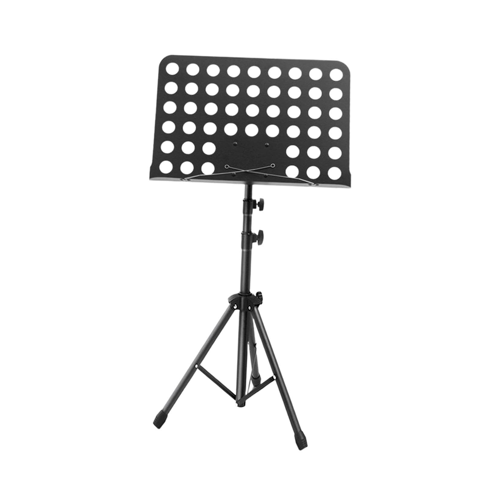 perfeclan Atril para Partituras Soporte Telescópico Plegable para Libros Base Estable Portátil Metálica Diseño Compacto Ligero Adecuado para Músicos y Uso en, Negro