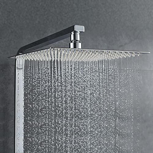 12-Inch GRIFEMA Square Rain Shower Head - High-Pressure Chrome Finish - Image 4
