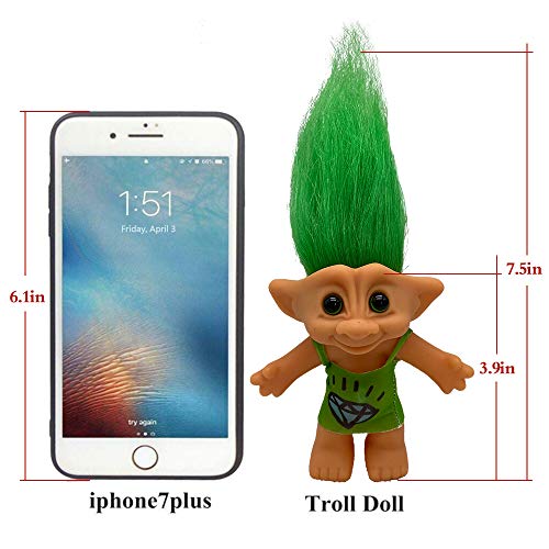Pvc Vintage Trolls Dolls Lucky Doll Action Figures Chromatic Adorable For Collections, School Project, Arts And Crafts, Party Favors (Green Diamond) #TOP3