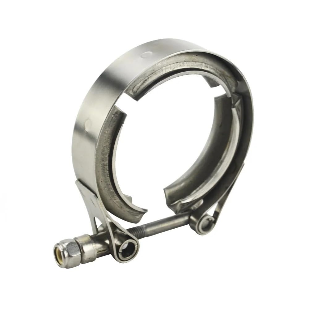 Band Clamps from 1.5 Inch to 6.0inch SS304 Anti-Rust Temperature Resistance Exhaust V Band Clamp (Clamp Only, NO Flange Included)(2.25inch)