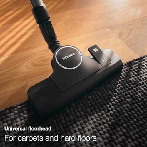 Miele Classic C1 Pure Suction Bagged Canister Vacuum, Graphite Grey - Portable, Household w/AllTeQ Universal Floorhead Bundle - Includes 4 GN FilterBags + AirClean Filter and Pre-Motor Filter - 3