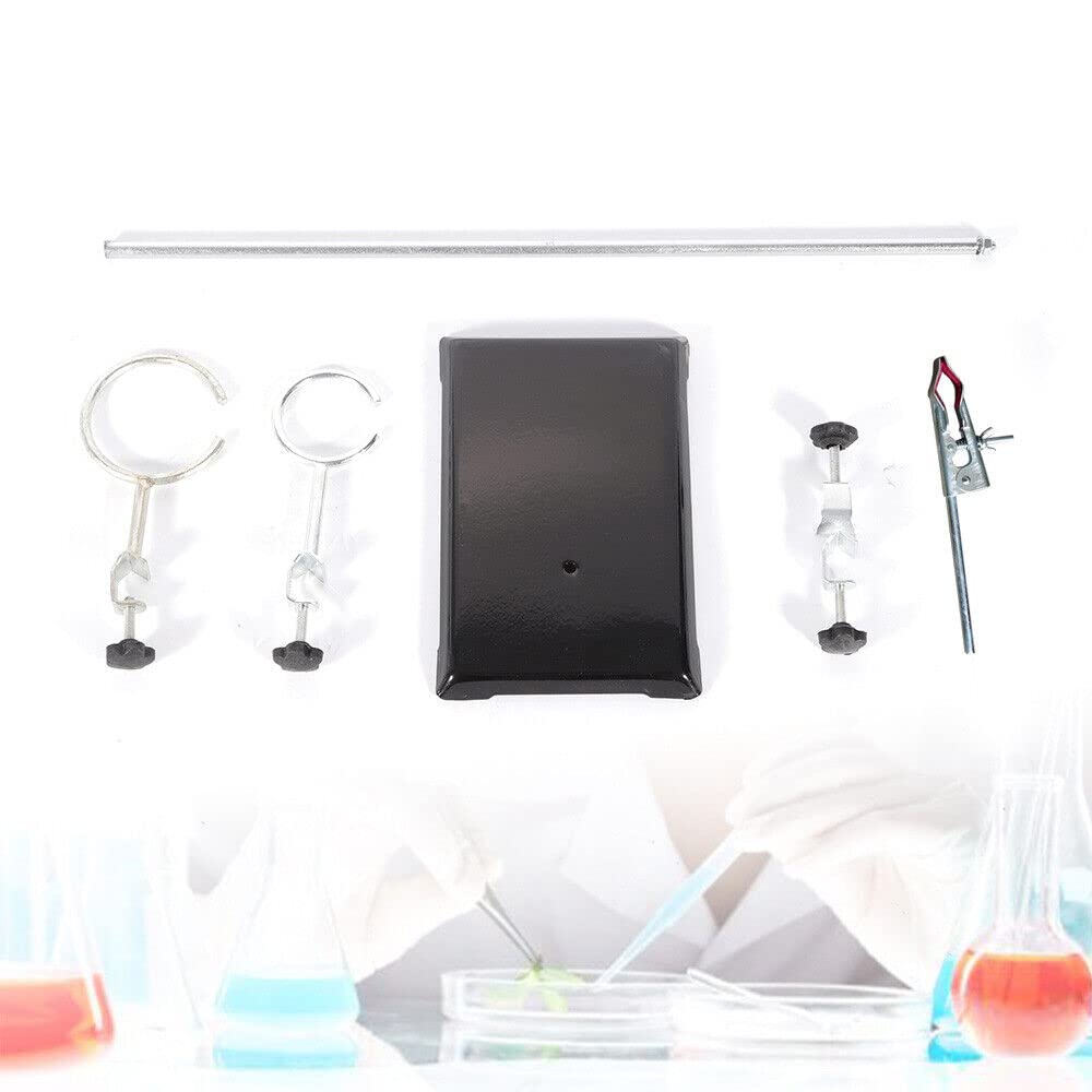 Trépied de laboratoire - Support de laboratoire - Poignée en métal - Support de laboratoire - Support de radiateur - Pinces et manchons pour chimie - Expérience physique - 50 cm